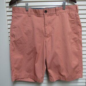 J.Crew Stretch Chino Shorts Mens 33 Pink Salmon Cotton Elastane 10.5 Inseam